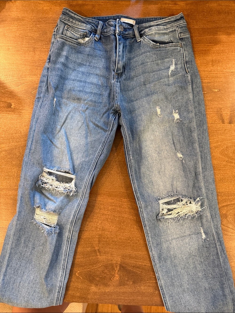 Altar'd State Light Blue Distressed Boyfriend Jeans